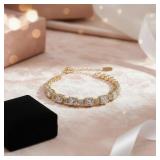 $165 14k Gold Filled Swarovski Crystal Bracelet