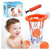Bath Toy Basketball Hoop & 3 Balls Set for Kids