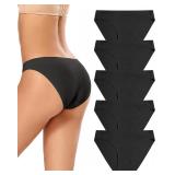 voenxe Women Bikini Underwear, Seamless 5-Pack