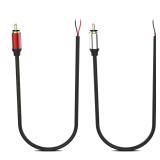 HIEbee 1ft RCA Speaker Wire M/F Plug (2)