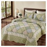 King Size Patchwork Quilt Set with 2 Shams