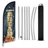 8FT Sourdough Feather Flag with Pole