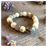 Sage Hollow Picasso Jasper Bodhi Bead Bracelet