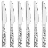 E-far Hammered Dinner Knives Set of 6 (8.9')