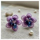 Orchid Mist Crystal Earrings