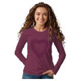 (5-6 years) Girls' Heart-Shaped Long Sleeve T-Shir