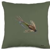 Pheasant Tail Nymph Olive Fly Fishing Pillow