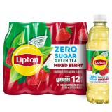 Lipton Zero Sugar Iced Tea, Green Berry (12)
