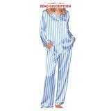 Lg-Silk Pajamas Button Down Satin Set