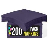 Dark Purple Party Solids Napkins 200-ct 2-ply