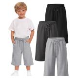 (2T) Toddler Boys Capri Pants 3pk Sweatpants