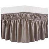 MEILA Wrap Around Bed Skirt 16' Tailored Taupe