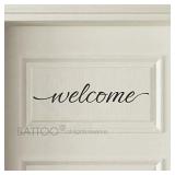 BATTOO Welcome Door Decal, 12' W x 2' H