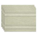 Sage Green Placemats Set of 4, Waterproof