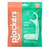 Plackers Micro Mint Floss Picks, 300 Count