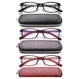EYEURL Reading Glasses Women 1.75 Blue Light