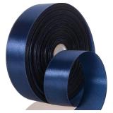 50 Yds 1' Navy Blue Satin Ribbon 3pk