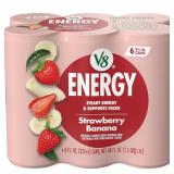 V8 +ENERGY Strawberry Banana Drink 8 FL OZ (6)