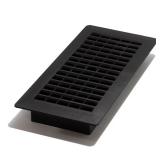 4 in. x 10 in. Plastic Floor Register, Black