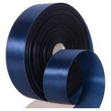 50 Yds 1' Navy Blue Satin Ribbon 3pk