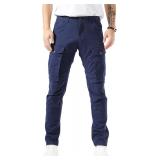 Plaid&Plain SZ29 Men's Cargo Pants Slim Fit Knees