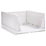 Drawer Plastic Stackable Basket, Offwhite