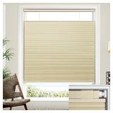 Lazblinds TDBU Blinds, 25x64, Beige.