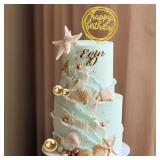 Starfish Conch Cake Toppers Ocean Decor (01)