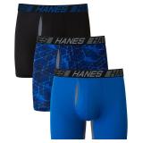 Size XL Hanes Men's Boxer Briefs 3-Pack, Total Sup