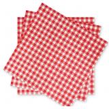 Gatherfun Red & White Gingham Napkins (50)