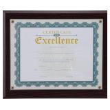 V-Light Diploma Frame 8.5x11 Mahogany