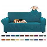 KEKUOU Stretch Loveseat Cover, Peacock Blue