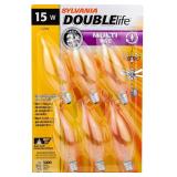 Sylvania B10 15W Candelabra Bulb 3000K (6)