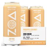 ZOA Zero Sugar Pineapple Coconut Energy Drinks