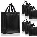 17 Shiny Black Gift Bags with Handles