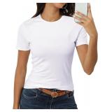 SzL Roselux Women Short Sleeve Crew Neck Shirt
