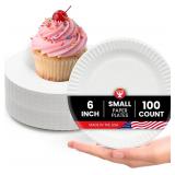 Hygloss 6-Inch Paper Plates   200 ct, White