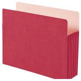 10Pk Smead Color File Pocket, 5.25' Expansion, Red