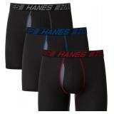 MEDIUM Hanes Men's Boxer Briefs 3-Pack, Total Supp