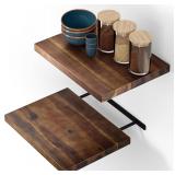 BATODA 16x12' Deep Floating Shelves, Walnut
