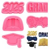 Silicone Graduation Mold Decorations 5 Pieces