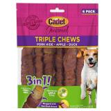 Cadet Triple Chews Pork Hide Sticks
