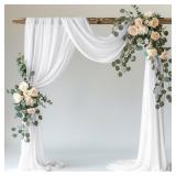 Wokceer White Wedding Arch Draping Fabric