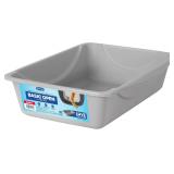 Petmate Basic Open Cat Litter Pan, Small, Gray