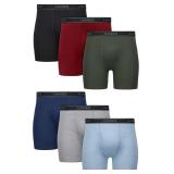 SzL Hanes Men's Boxer Briefs, Cotton Moisture-wick