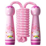 Kids Jump Rope - Cotton Rope, Wood Handle