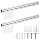 Henoyso 2Pcs Ticket Holder 32' Aluminum Silver