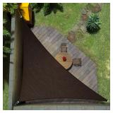 Amgo 24x24x33.9' Brown Sun Shade Sail UV50+