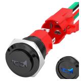 Joinfworld 12V Horn Button Switch, Blue LED