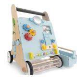 White-Baby Learning Walker, Wooden Push Balance